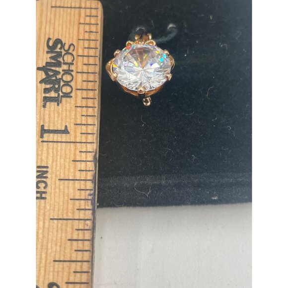 House Of Nikolas 2.20 Ct Cubic Zirconia Pendant In Gold-Tone Setting With Velvet - Picture 3 of 5